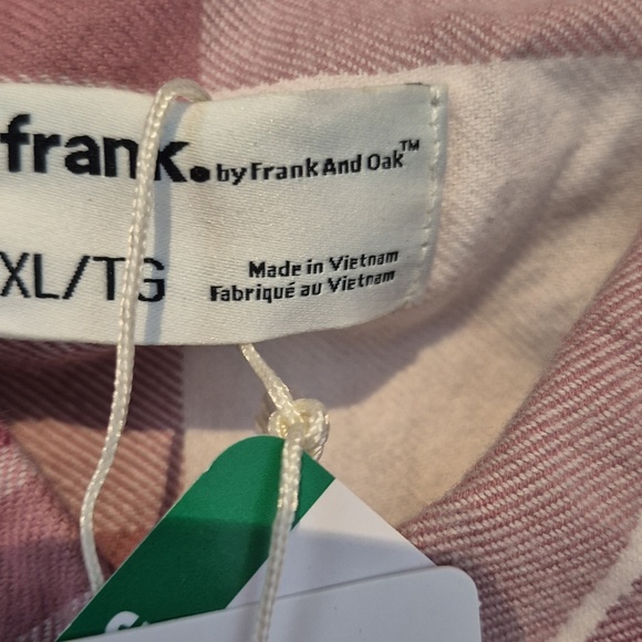 XL: Frank And Oak Checkered Shirt - Pink and White - Picture 6 of 8